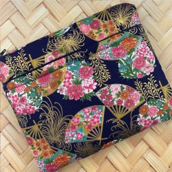 Pochette à liseuse - Eventails japonais dorés