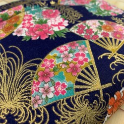 Pochette à liseuse - Eventails japonais dorés