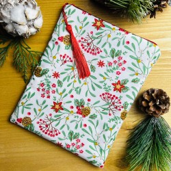 Pochette à livre de Noël zippée