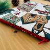 Pochette à livre avec zip avec village de Noël