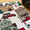 Pochette à livre avec un village de Noël