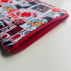 Pochette manga skateboard avec zip