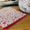 Pochette à livre imperméable avec zip - Petites fleurs rouges