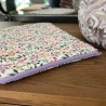 Pochette à livre avec zip feuilles de printemps