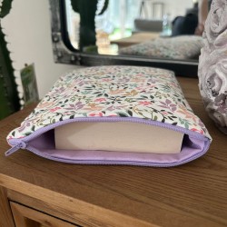 Pochette à livre avec zip feuilles de printemps