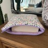 Pochette à livre avec zip feuilles de printemps