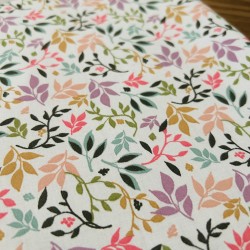 Pochette à livre avec zip feuilles de printemps