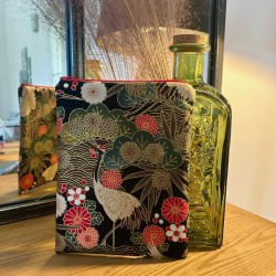 Pochette à livre avec une grue japonaise