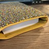 Pochette à livre avec zip - Fleurs automnales