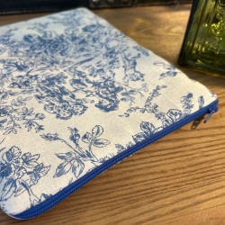 Pochette à livre avec zip - Inspiration Jouy