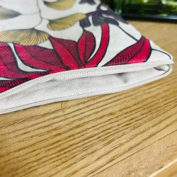 Pochette livre zippée plantes exotiques imperméable