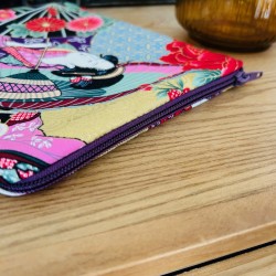 Pochette livre zippée Geisha