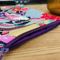 Pochette livre zippée Geisha